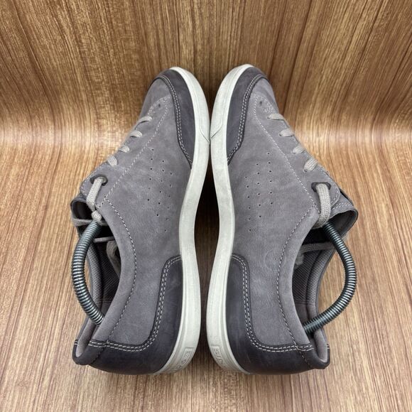 ECCO Collin 2.0 Leather Sneaker Men Grey Casual Perforated Lace Up EU 44 US 10.5 - Picture 6 of 8